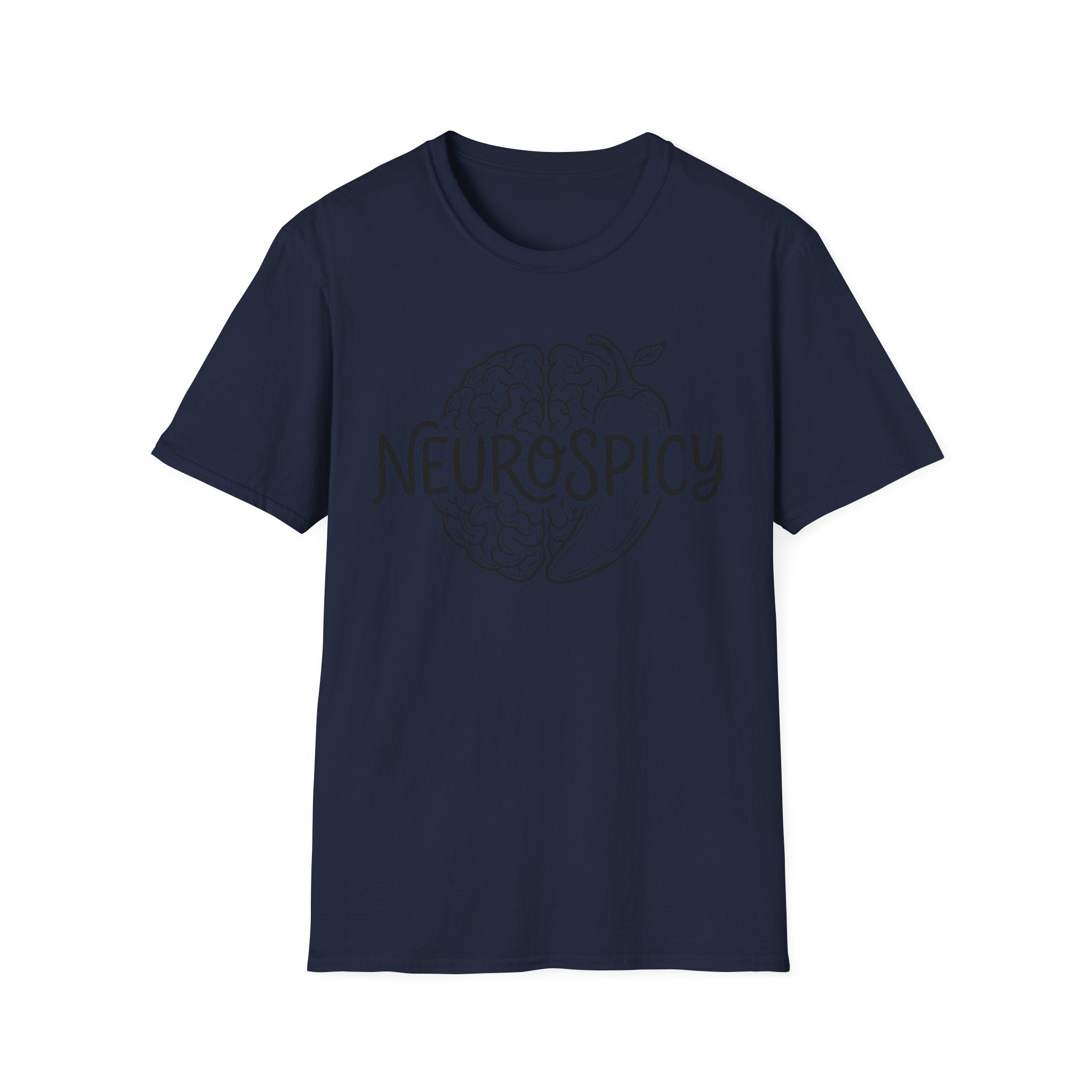 Neurospicy T-Shirt — Brain & Chili Pepper Design, Funny Science Nerd Tee