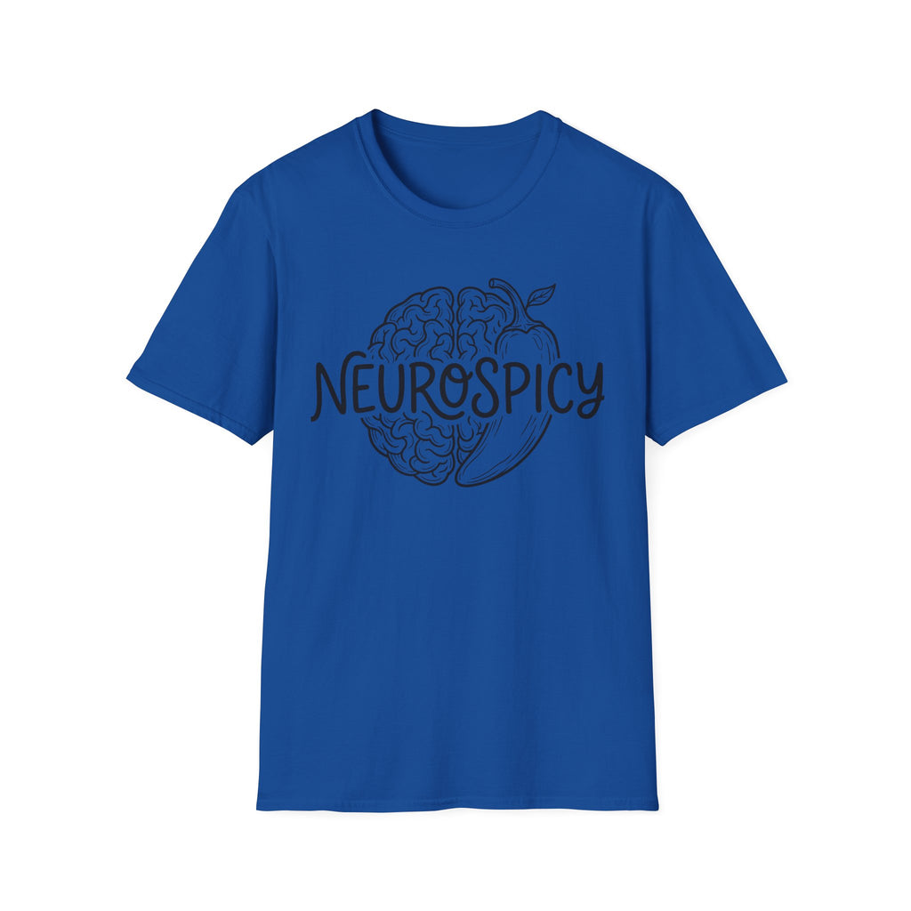 Neurospicy T-Shirt — Brain & Chili Pepper Design, Funny Science Nerd Tee