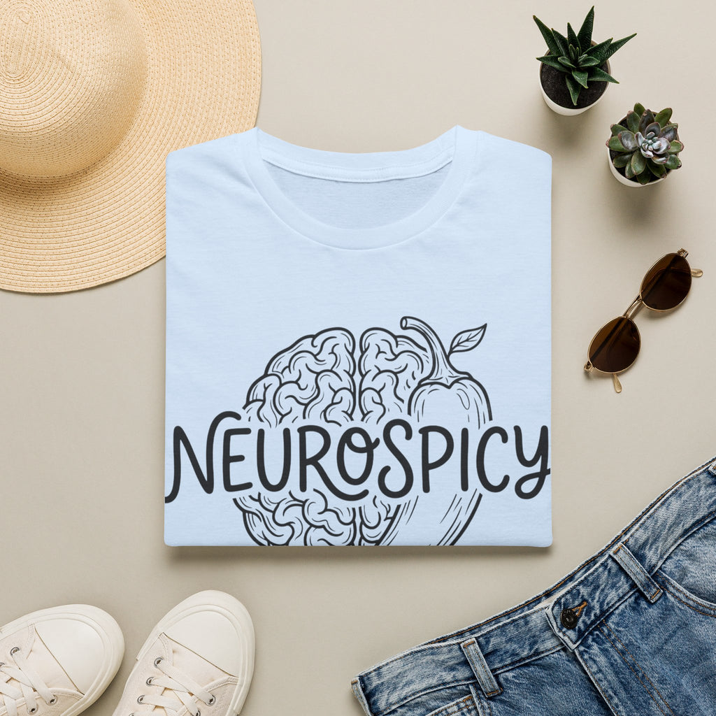 Neurospicy T-Shirt — Brain & Chili Pepper Design, Funny Science Nerd Tee