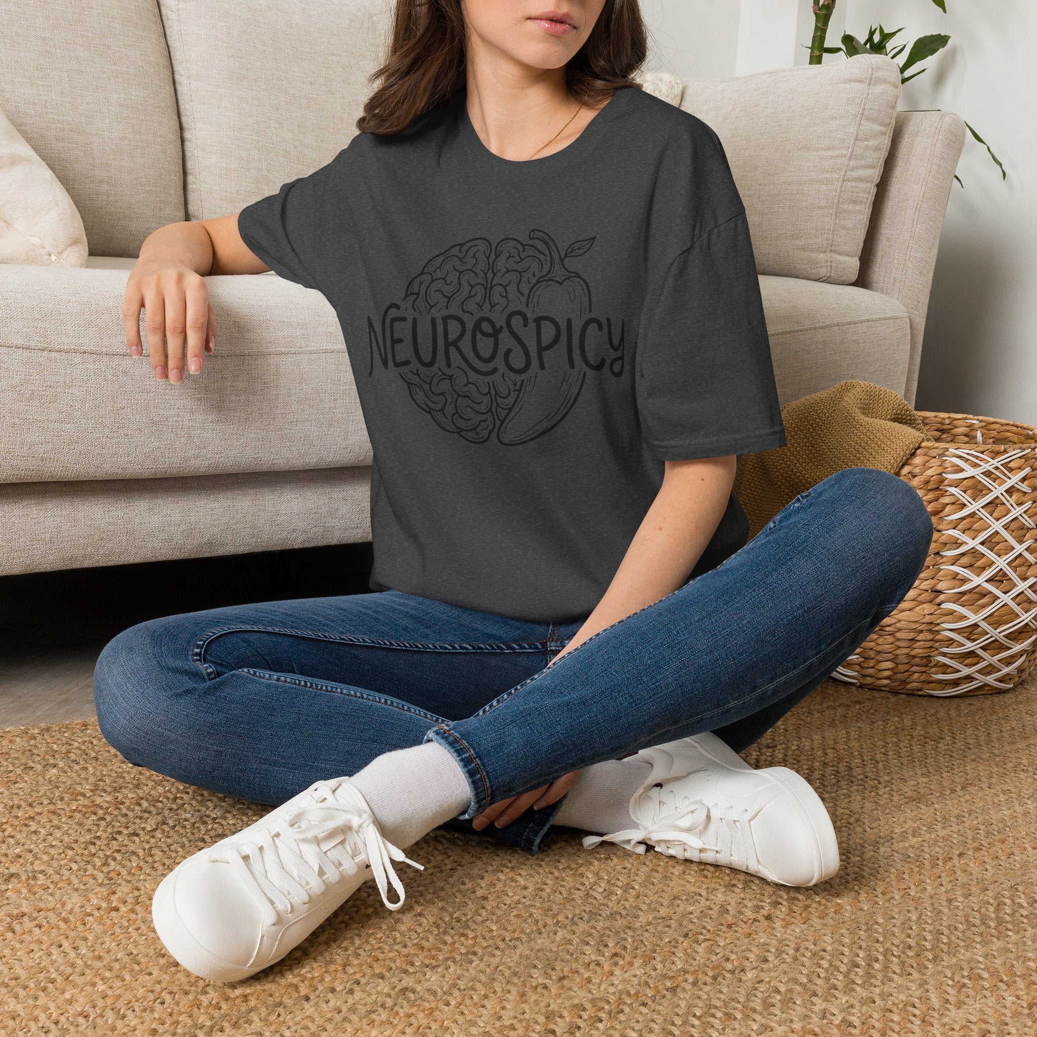 Neurospicy T-Shirt — Brain & Chili Pepper Design, Funny Science Nerd Tee