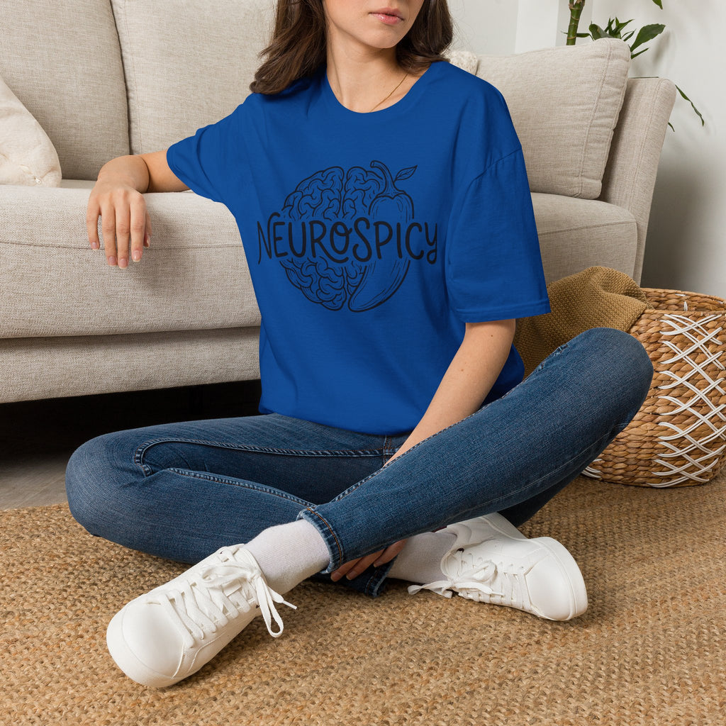 Neurospicy T-Shirt — Brain & Chili Pepper Design, Funny Science Nerd Tee