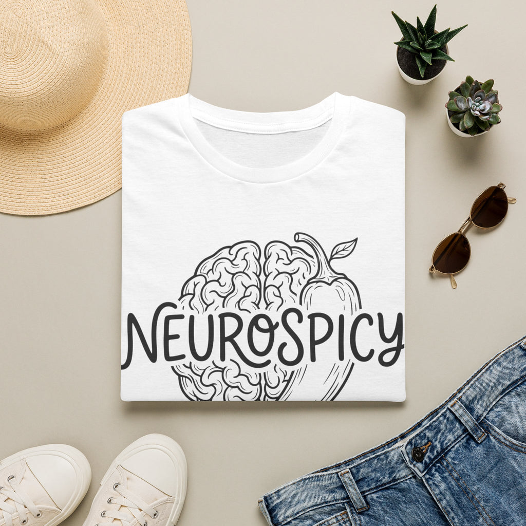Neurospicy T-Shirt — Brain & Chili Pepper Design, Funny Science Nerd Tee