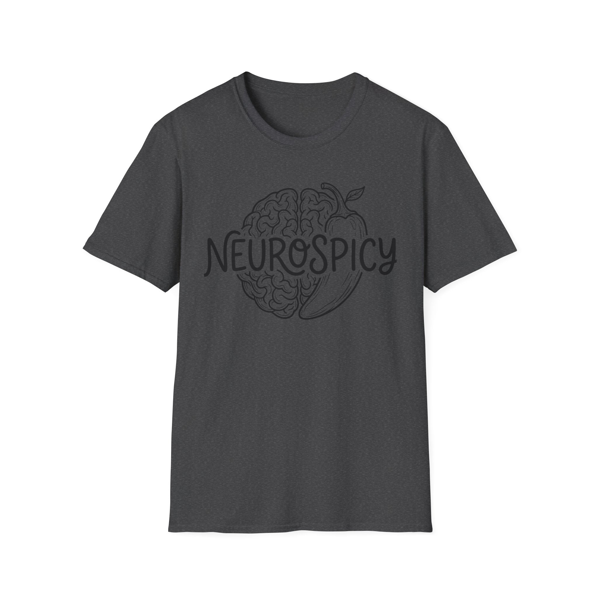 Neurospicy T-Shirt — Brain & Chili Pepper Design, Funny Science Nerd Tee