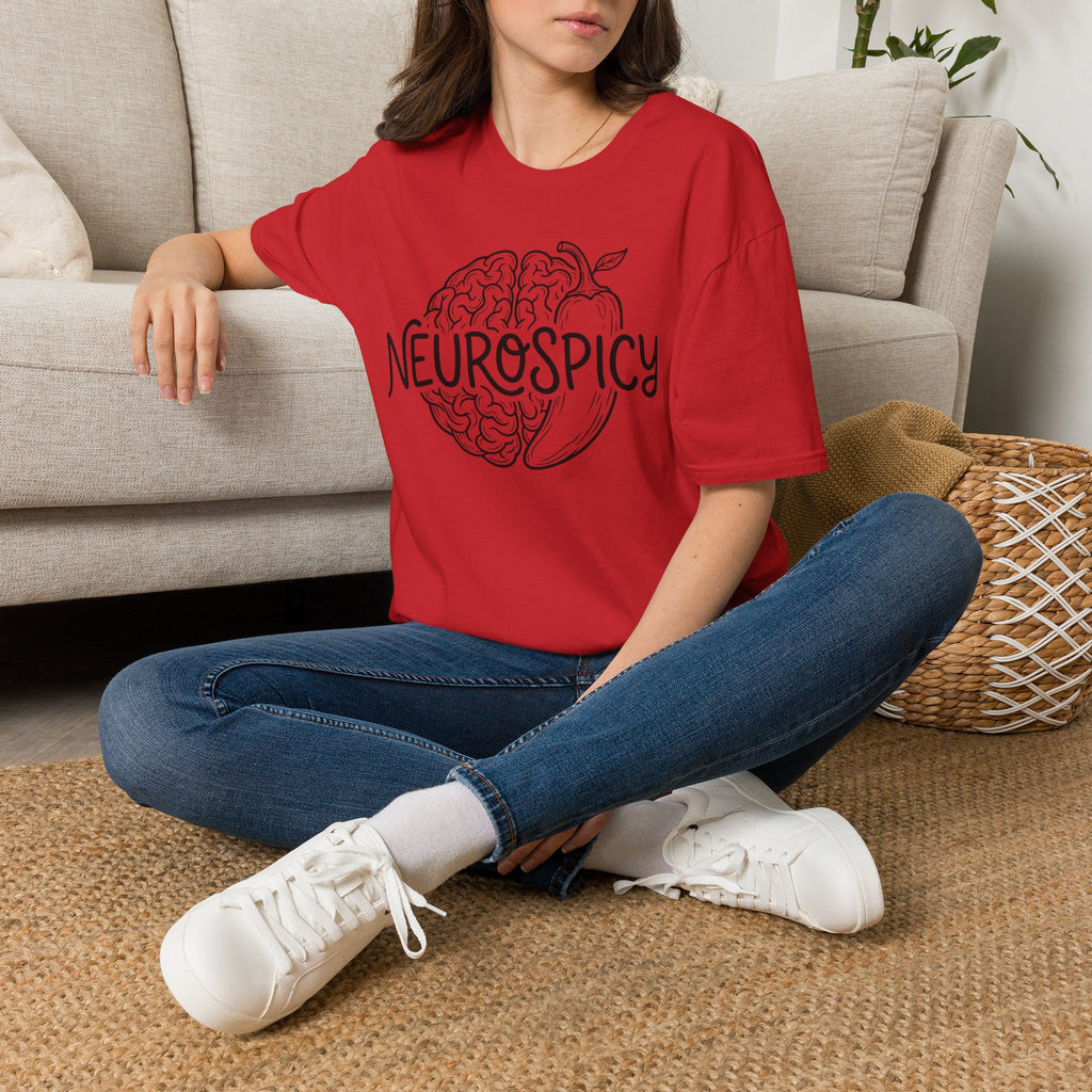 Neurospicy T-Shirt — Brain & Chili Pepper Design, Funny Science Nerd Tee