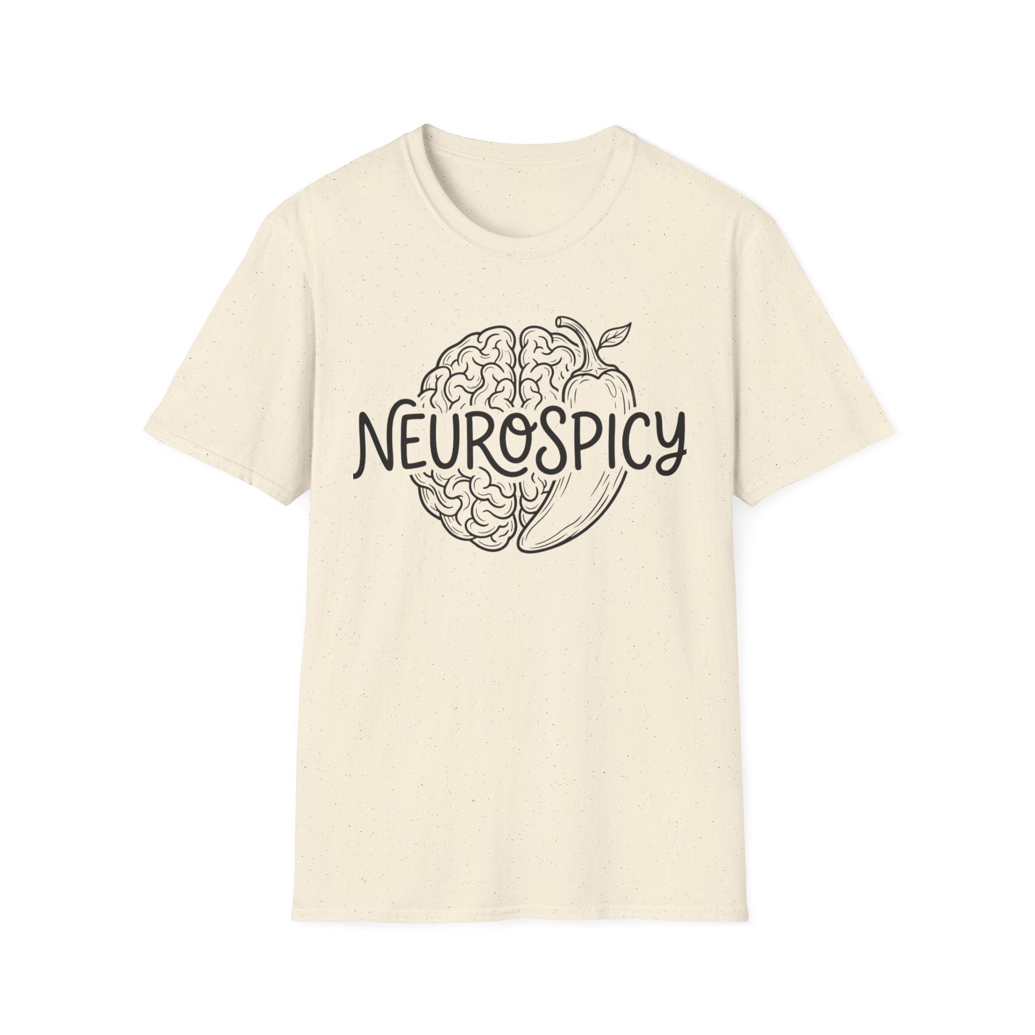 Neurospicy T-Shirt — Brain & Chili Pepper Design, Funny Science Nerd Tee