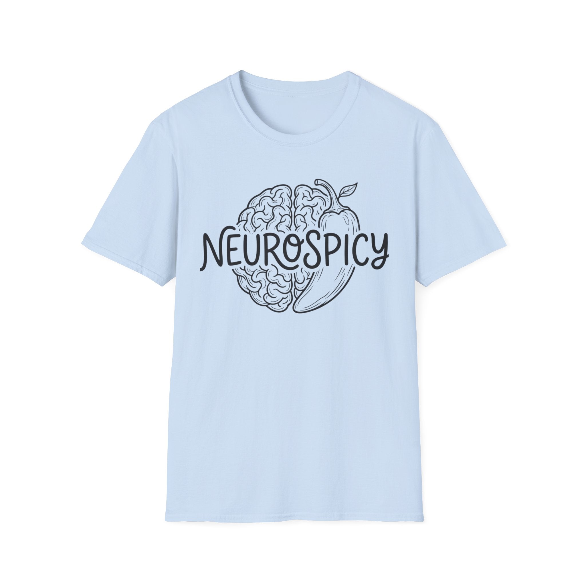 Neurospicy T-Shirt — Brain & Chili Pepper Design, Funny Science Nerd Tee